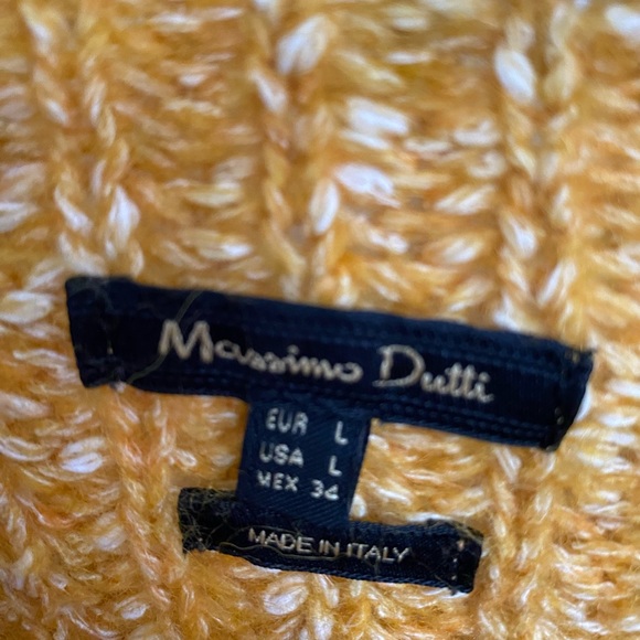 Massimo Dutti Yellow Knit Pullover Sweater L - Picture 2 of 2